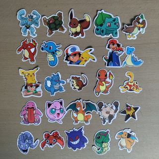 100 Autocolantes  Stickers Pokémon Desenhos