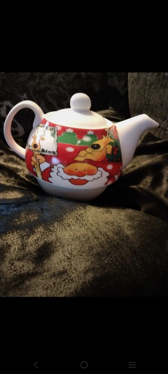 Juego de té single. Navideño