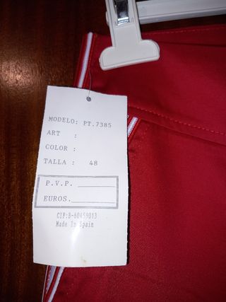 Pantalón largo rojo