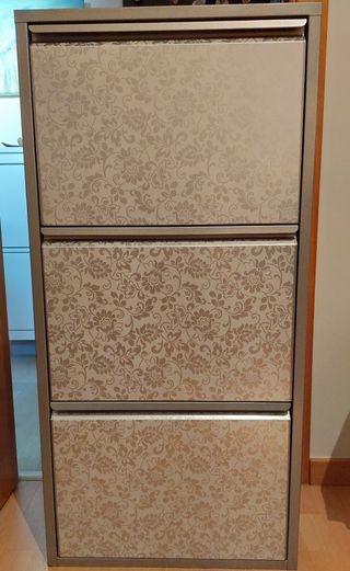 Mueble zapatero marca Dottus color plata