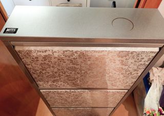 Mueble zapatero marca Dottus color plata