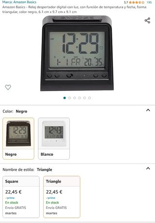 Reloj despertador digital con temperatur