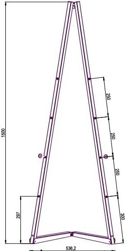 NUEVO caballete de aluminio movil 120cm
