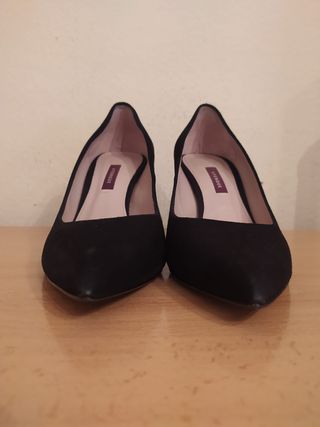 UTERQÜE - zapatos tacón ancho 38