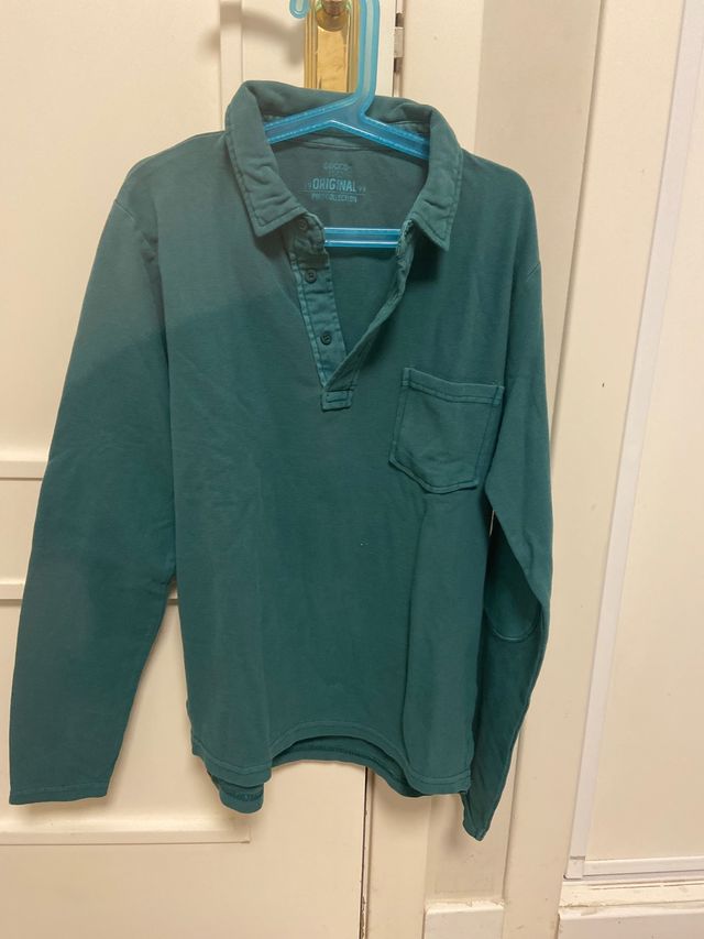 Polo manga larga niño verde. Gocco
