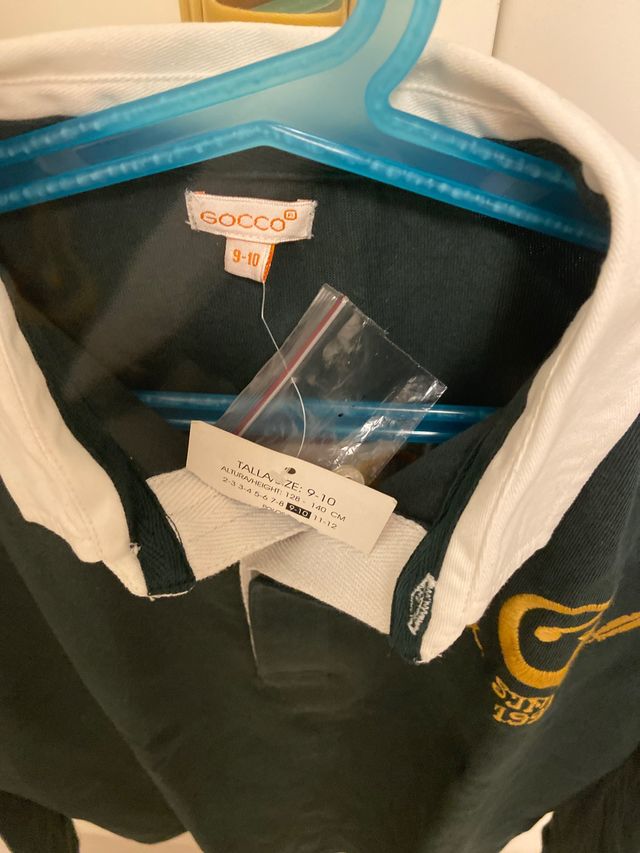 Polp manga larga niño verde oscuro. Gocco.