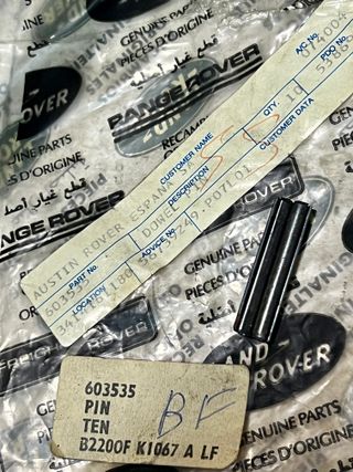 603535 PIN muelle cigüeñal Land Rover V8