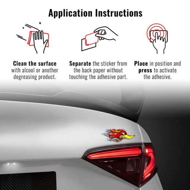 Sticker per auto, moto, scooter, casco