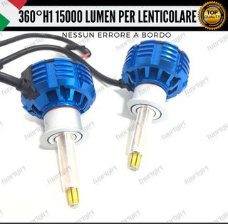 KIT LED H1 360° 15000L CANBUS FARI LENTICOLARI