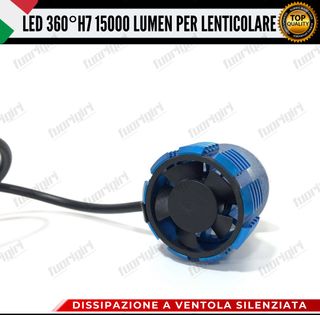 KIT LED H7 360° 15000L CANBUS FARI LENTICOLARI