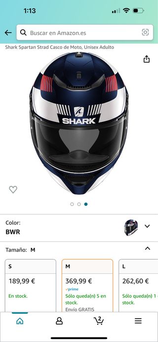 Casco de moto unisex M nuevo Shark