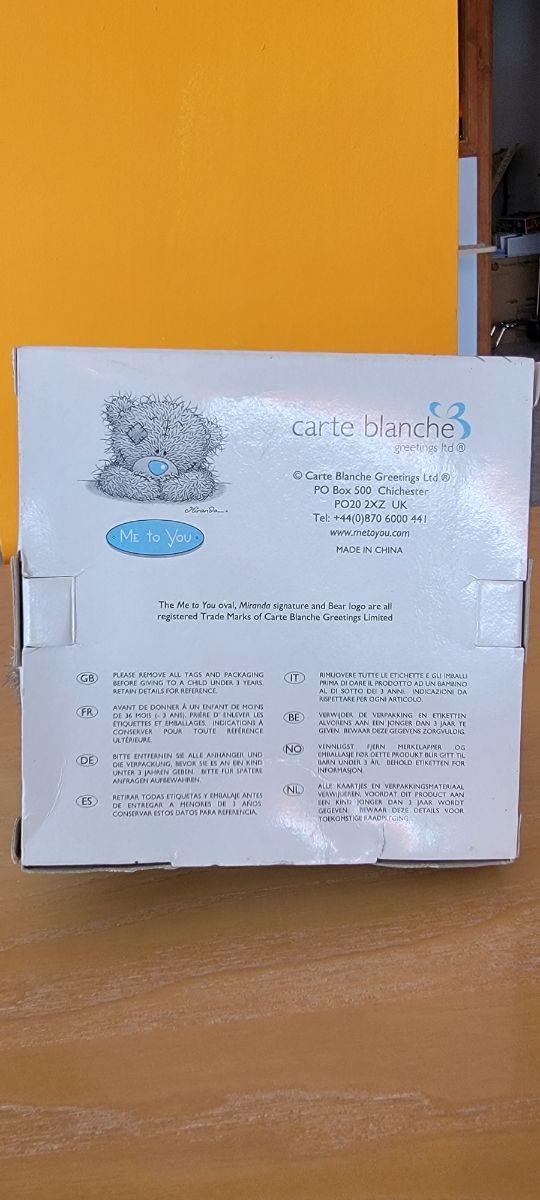 Me to You Teddy Bear oso de peluche Carte Blanche