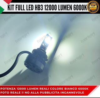KIT LED HB3 9005 12000 LUMEN 6000K NOERRORE