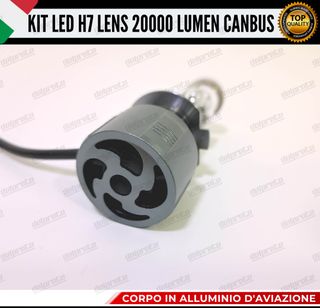 KIT LED H7 LENS 20000 LUMEN 6000K CANBUS