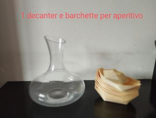 Decanter e barchette bambù