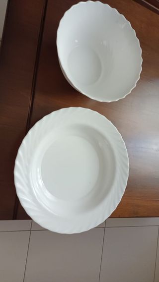 Juego de fuentes. Vajillas