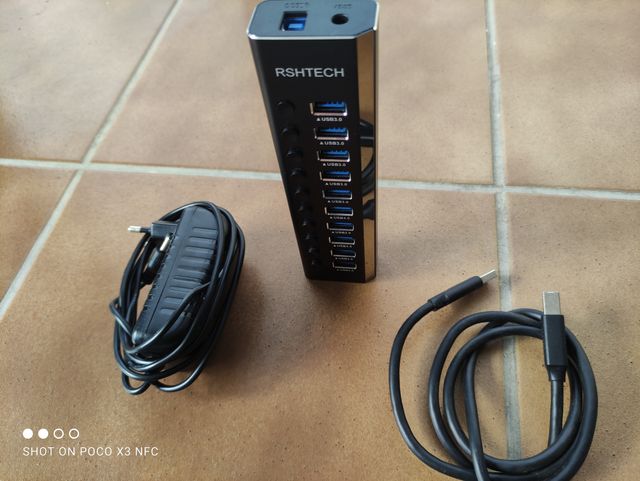 Switch Hub de Metal USB 3.0 con 10 Puertos RSHTECH
