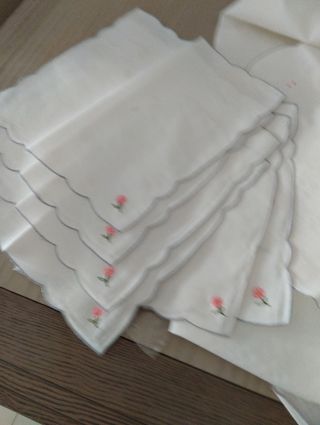 Tovaglietta thè ricamata . Vintage