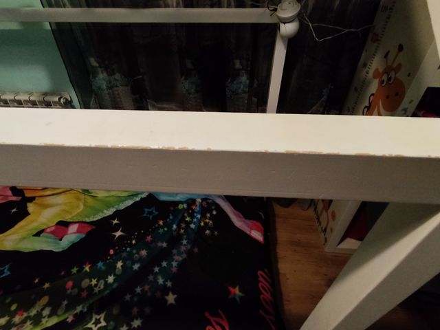 Cama casita madera blanca montessori