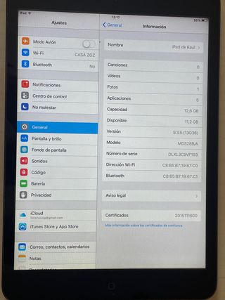 ipad mini primera generación