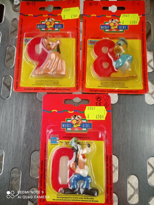 velas de cumpleaños Mickey disney