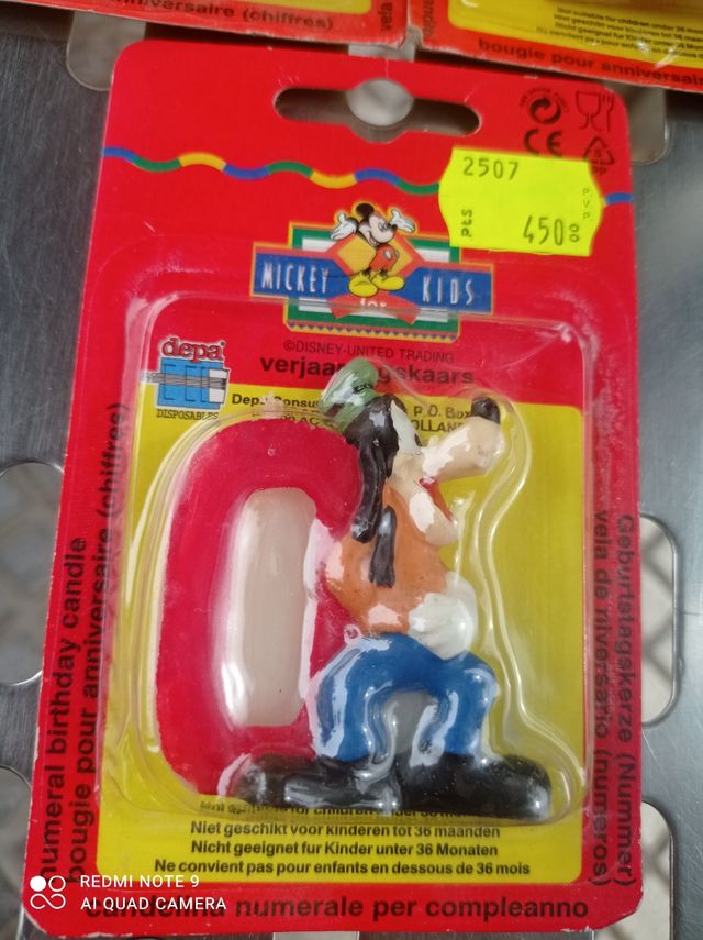 velas de cumpleaños Mickey disney