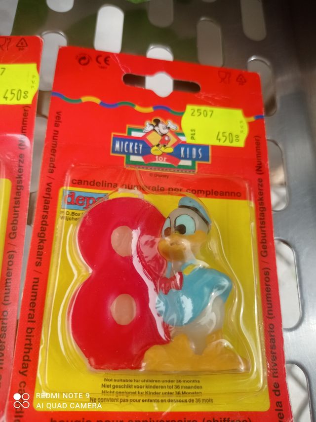 velas de cumpleaños Mickey disney