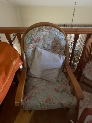 2 Sillones reclinable madera maciza miel