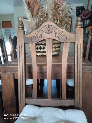 Sillas de comedor rusticas, de madera maciza