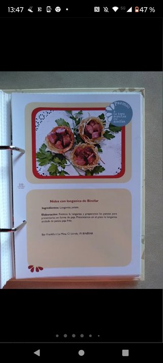 RECETARIO DE TAPAS DEL ALTOARAGÓN