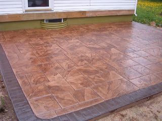 Suelo estampado de hormigón