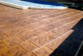 Suelo estampado de hormigón