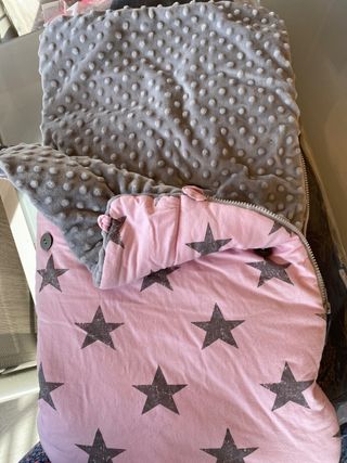 saco rosa de invierno para capazo