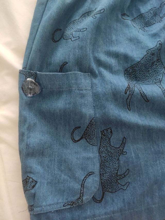 Falda efecto vaquero