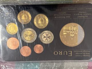 Prestige coinset euro Malta 2008 + moneda rodio