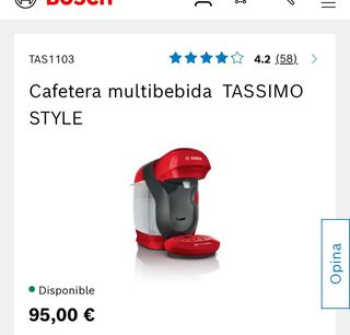 Tassimo style Cafetera