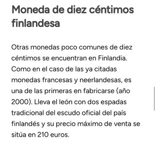 10 CÉNTIMOS FINLANDIA 1999