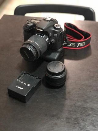Canon EOS 70D 18-55MM IS STM + grip 2 baterias