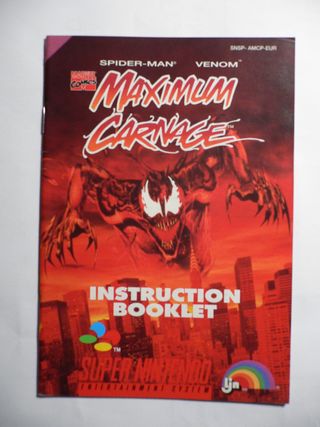 MAXIMUM CARNAGE MANUAL