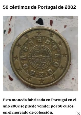 50 CÉNTIMOS PORTUGAL 2002