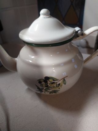 Tetera porcelana decorada