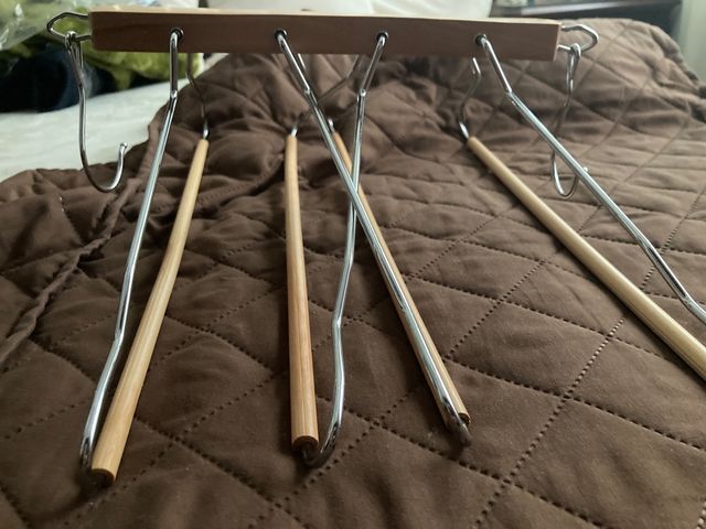 Varias percha en una