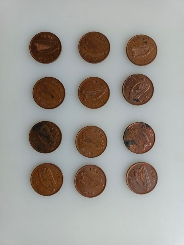 Lote de moedas irlandesas