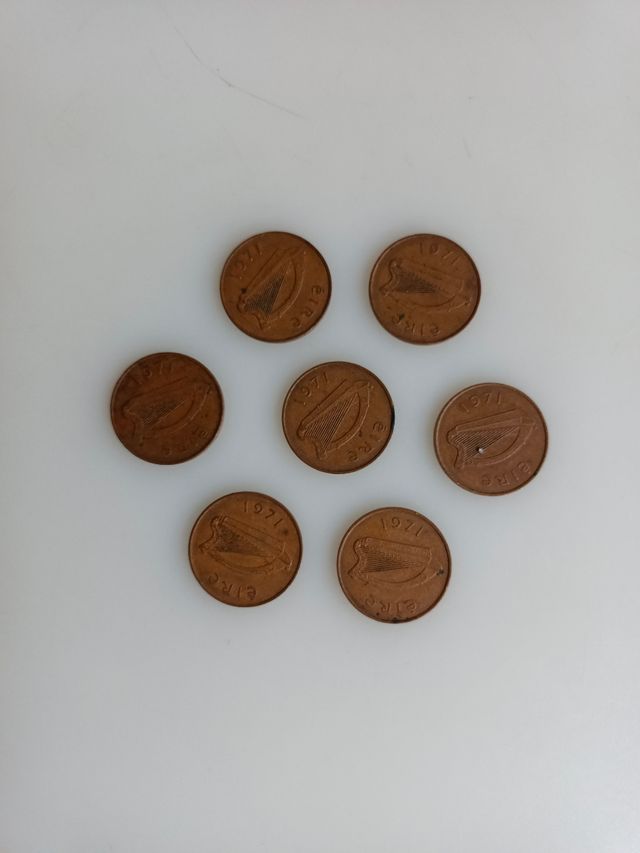 Lote de moedas irlandesas