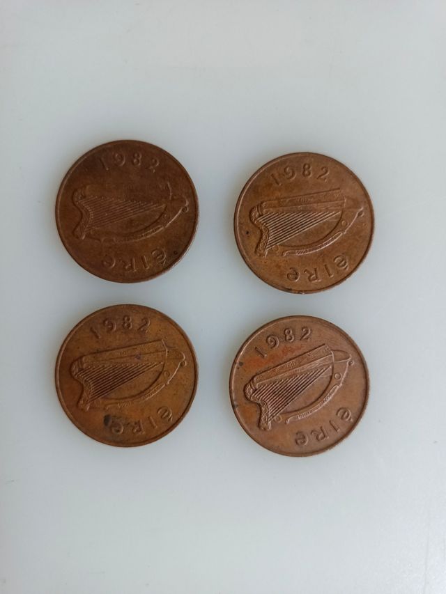 Lote de moedas irlandesas