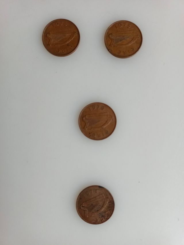 Lote de moedas irlandesas