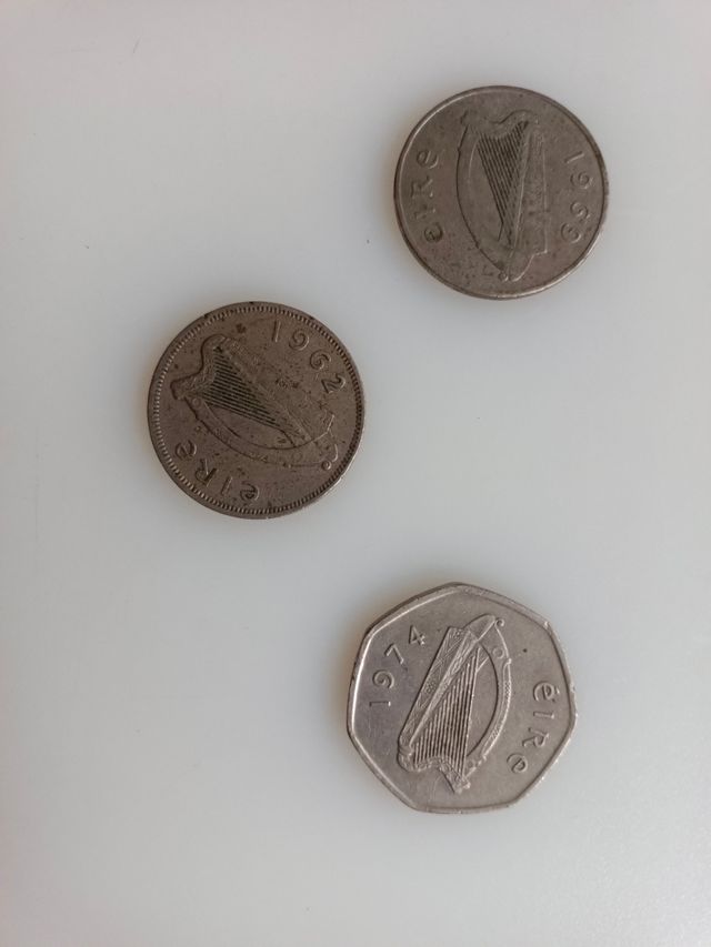 Lote de moedas irlandesas