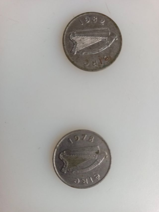 Lote de moedas irlandesas