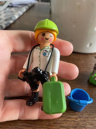 2 playmobil: paleontologo e veterinario dello zoo