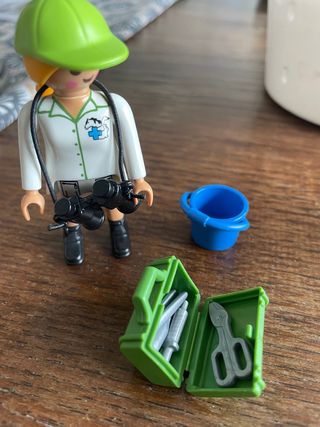 2 playmobil: paleontologo e veterinario dello zoo